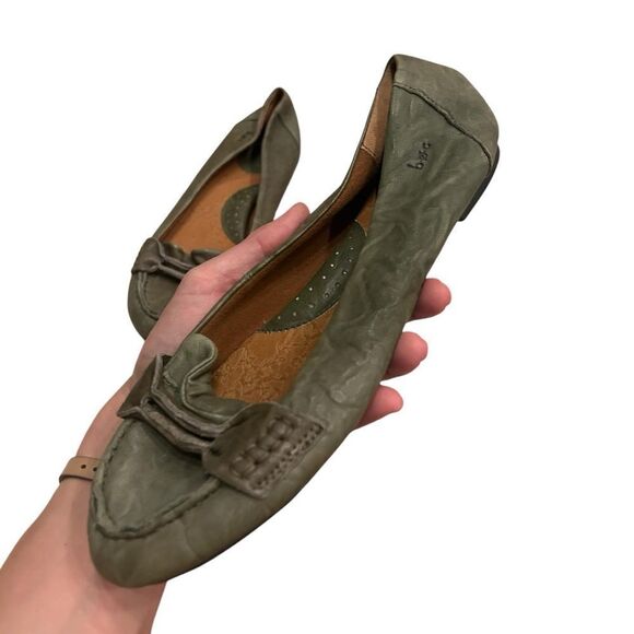 Born BOC green ruffle detail flats size 9 - Picture 5 of 8